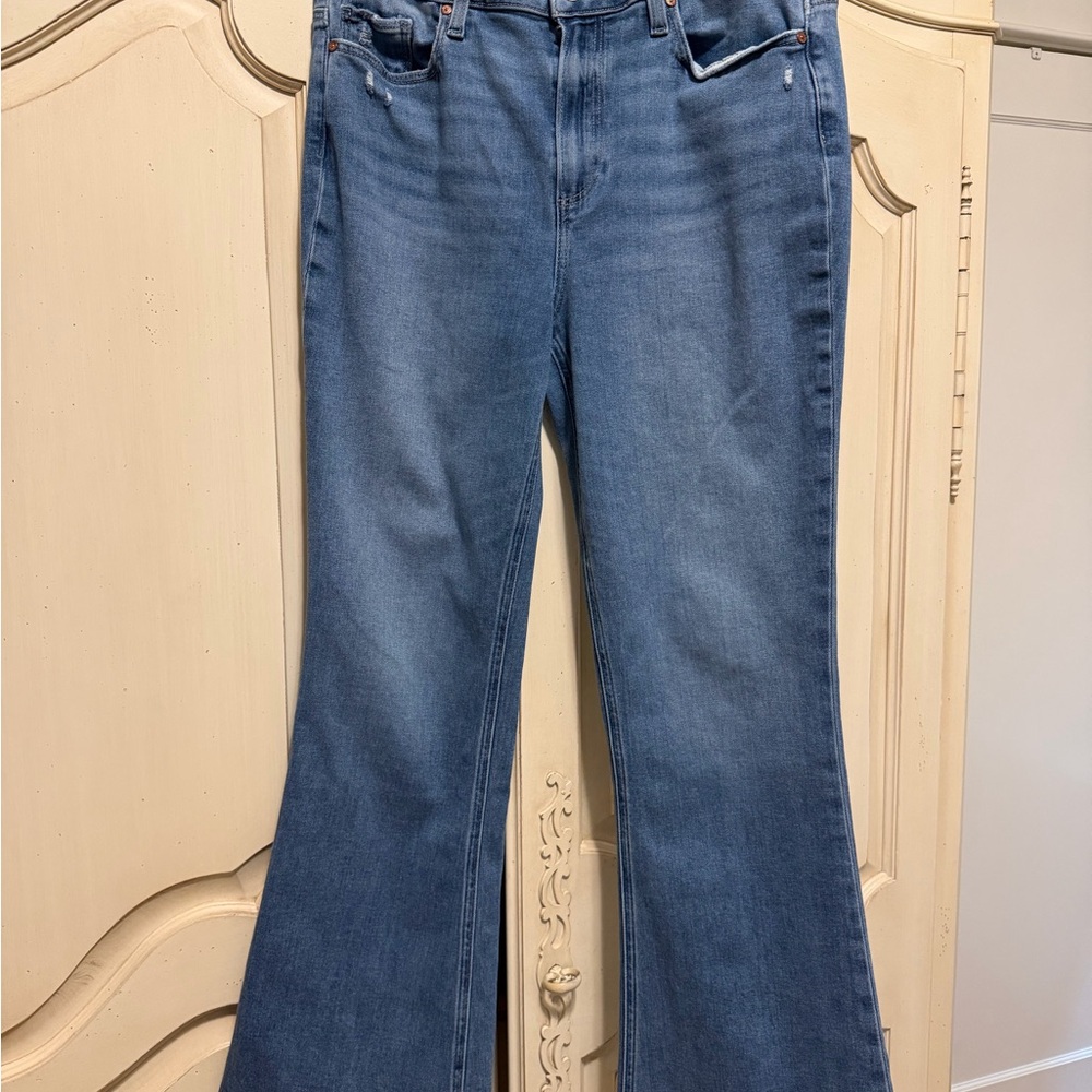PAIGE Light Blue Flare Jeans - Picture 3 of 6